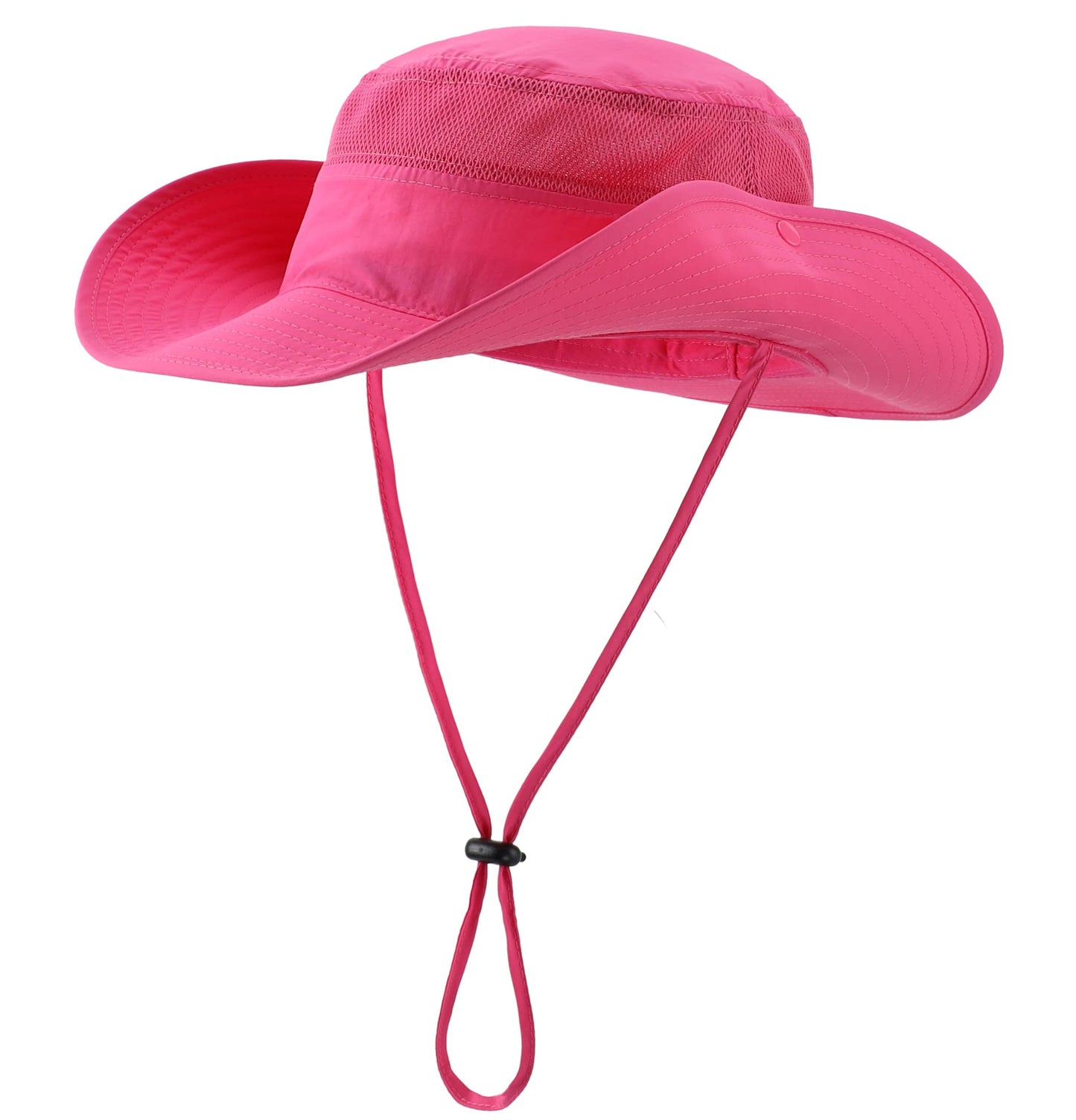 Connectyle Outdoor Mesh Sun Hat Wide Brim Sun Protection Hat Summer Fishing Hunting Hiking Gardenig Hat Rose Red