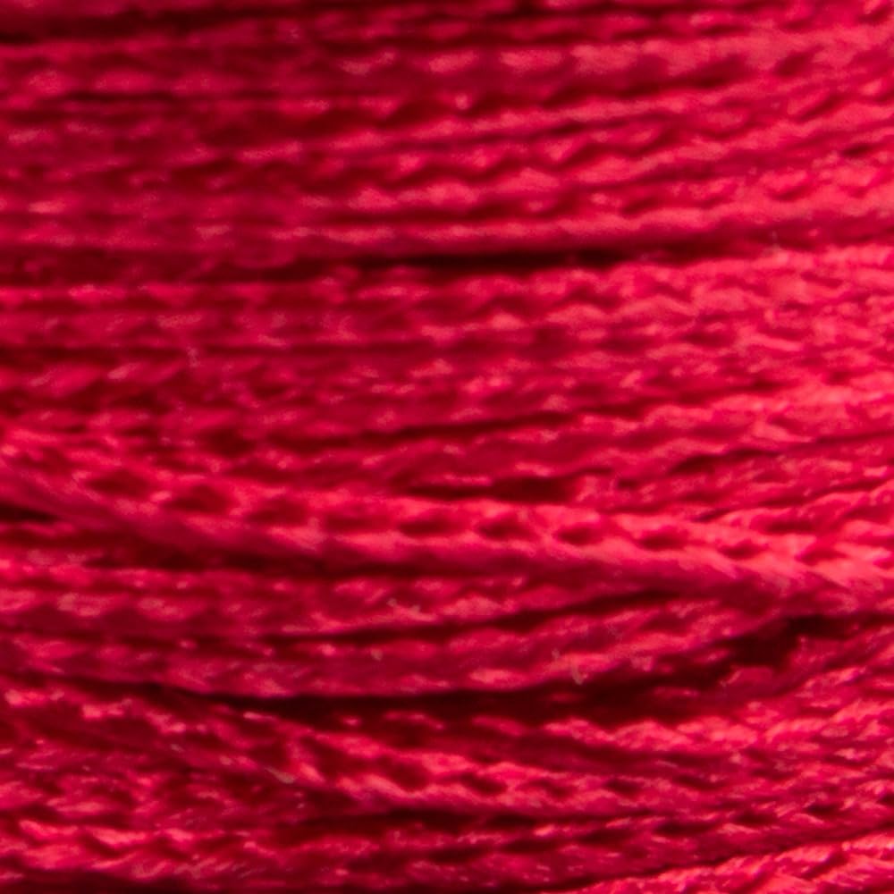 Paracord Planet Micro Paracord – Thin Braided Cord for Crafting, Fishing, and DIY Projects in 125 ft Spools – Raspberry Red