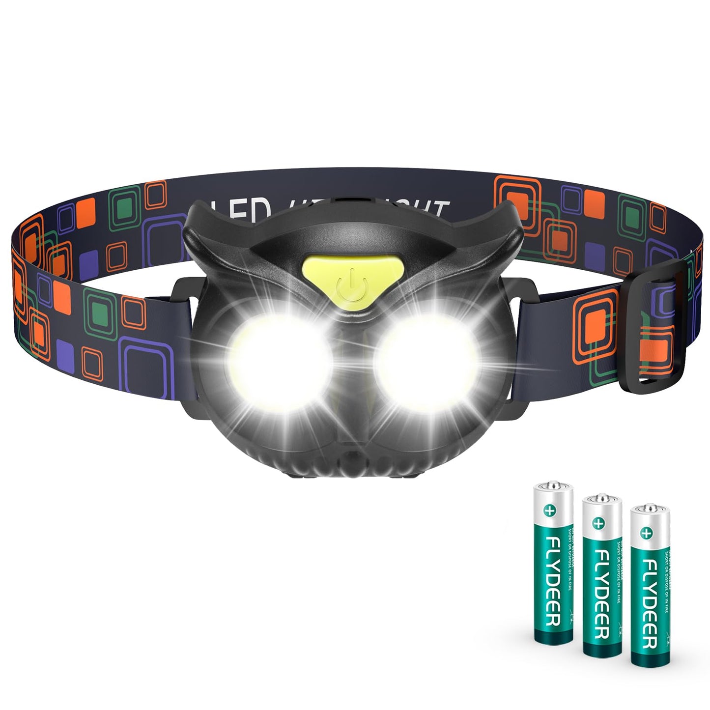 Lsnisni Kids Headlamp,LED Head Lamp with 4 Modes,IPX5 Waterproof Head Lights for Forehead,Head Flashlight for Adults and Kids Outdoor Camping Hiking Running,3 AAA Batteries Included