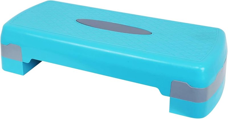 Aerobic Step Platform Trainer - Adjustable 2-Level Risers, 400 lb Capacity | Non-Slip Exercise Stepper