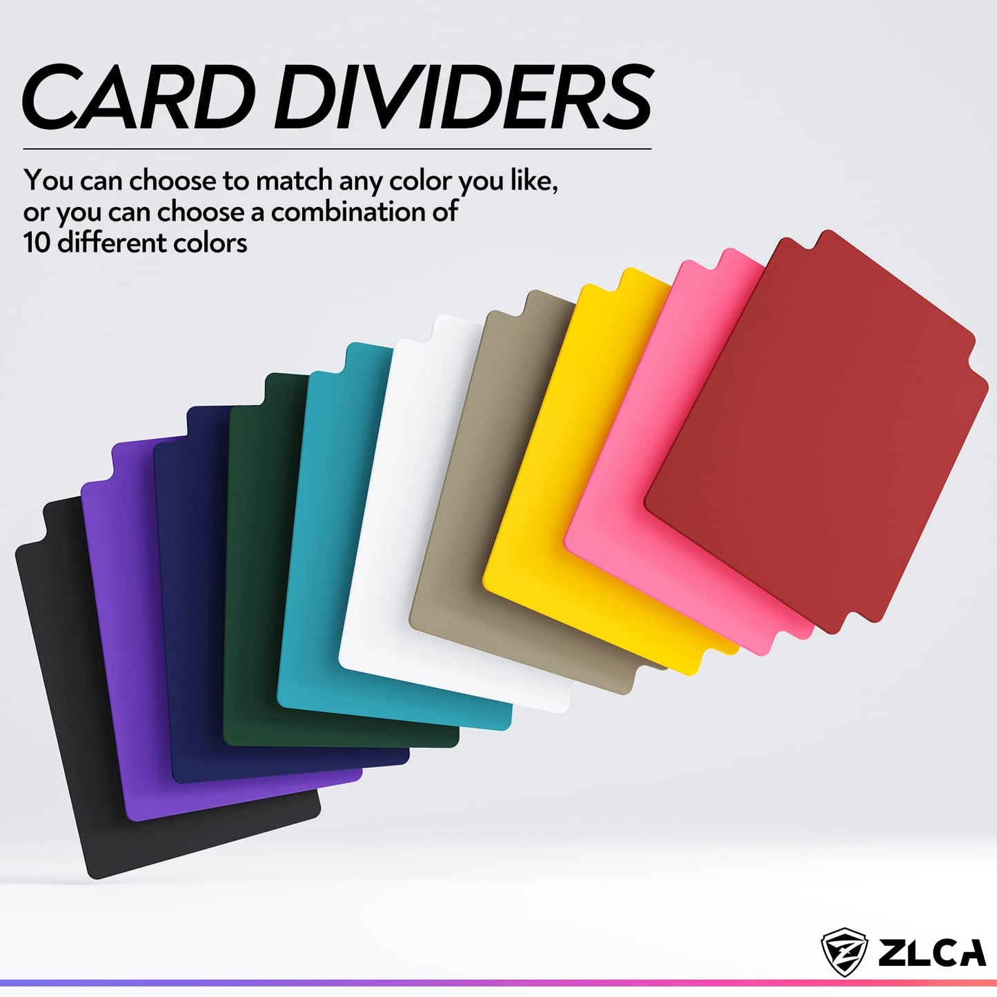 ZLCA Trading Card Dividers with Tabs 2.75 x 3.76 Inch (50, Corlorful)