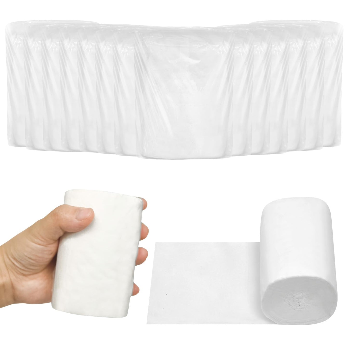 15 PCS Travel Size Toilet Paper Mini Toilet Paper Rolls Soft Compact Pack Portable Individual Tissue for Camping Hiking Outdoors (15)