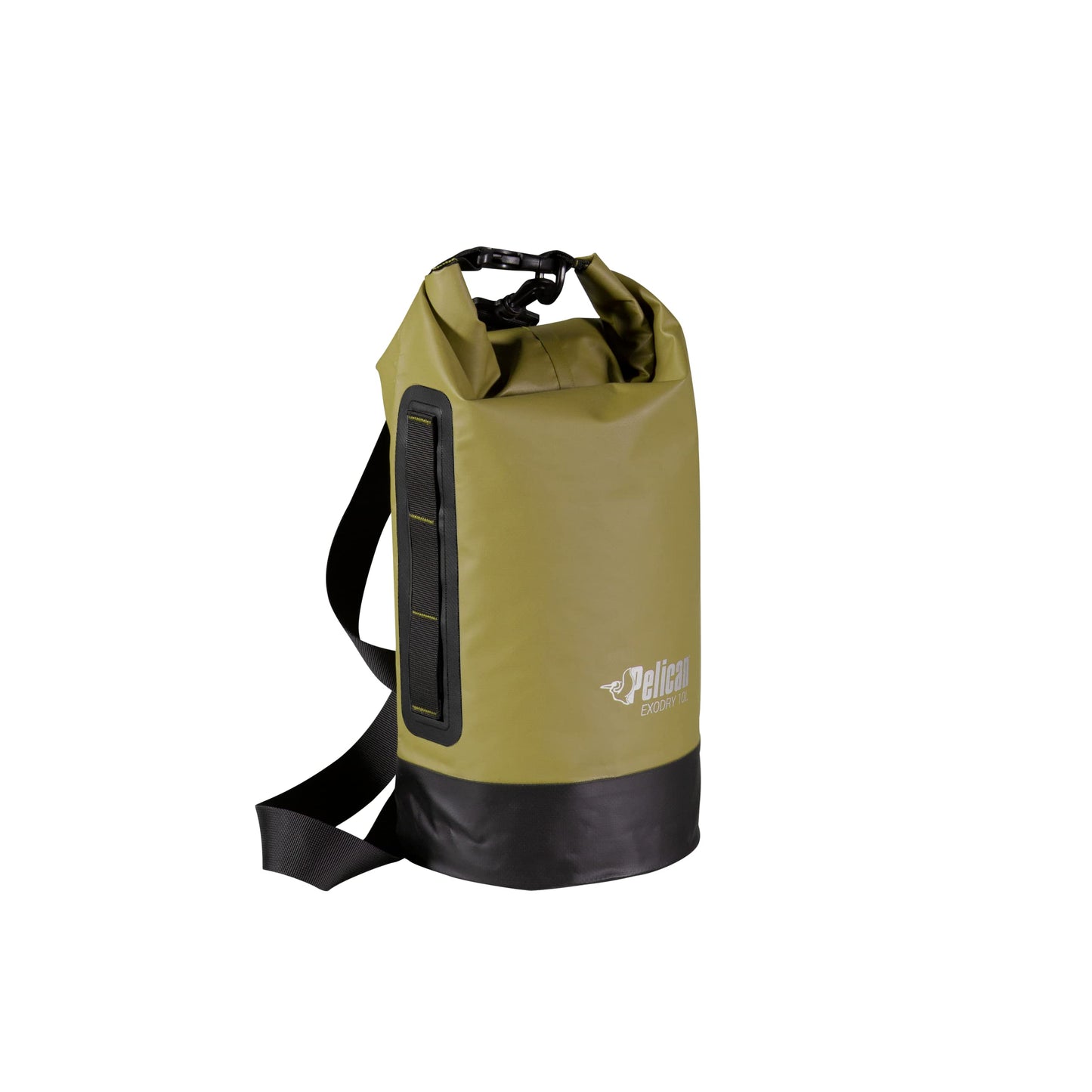 Pelican ExoDry 20L Medium Drybag - Waterproof - Shoulder Straps - Thick & Lightweight - Roll Top Dry Compression - Keeps Gear Dry for Kayaking, Rafting, Hiking and Fishing - Black