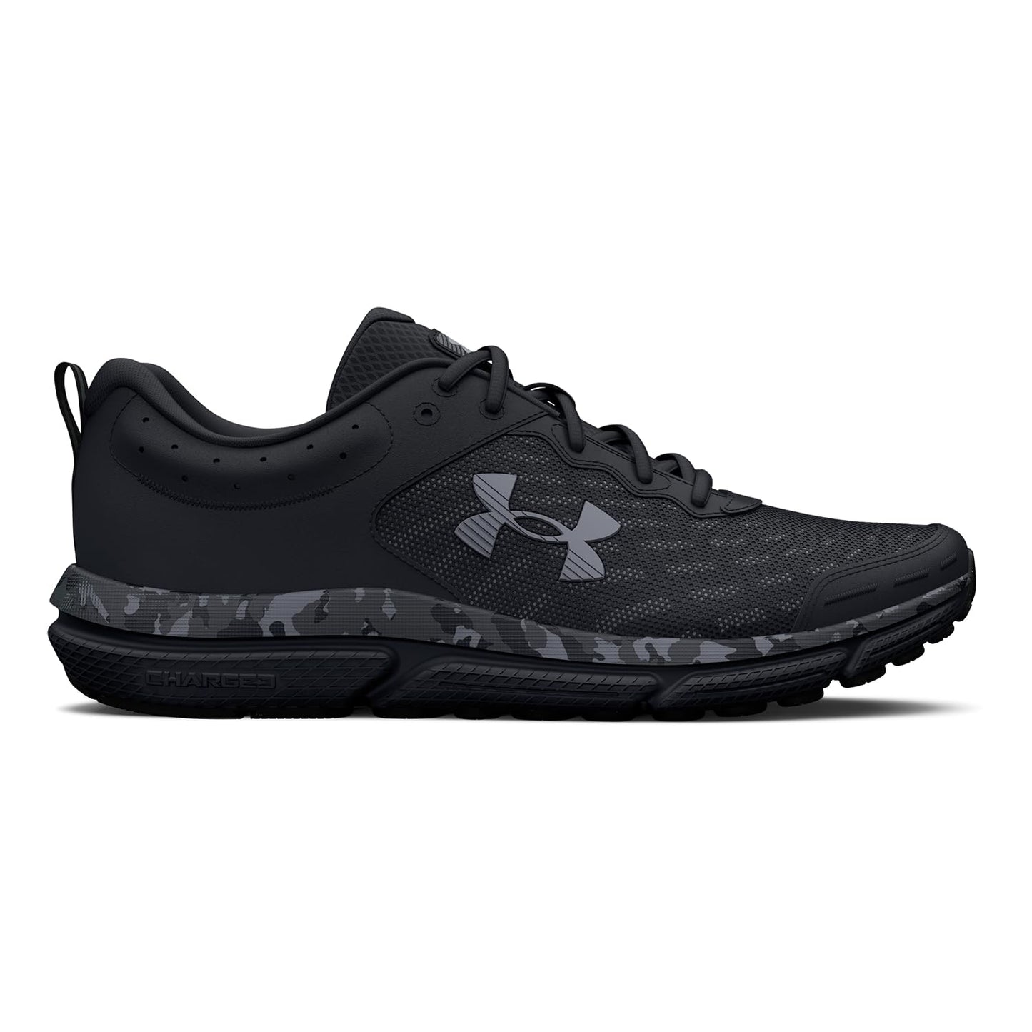 Under Armour Men's Charged Assert 10 Camo, (001) Black/Black/Pitch Gray, 15, US