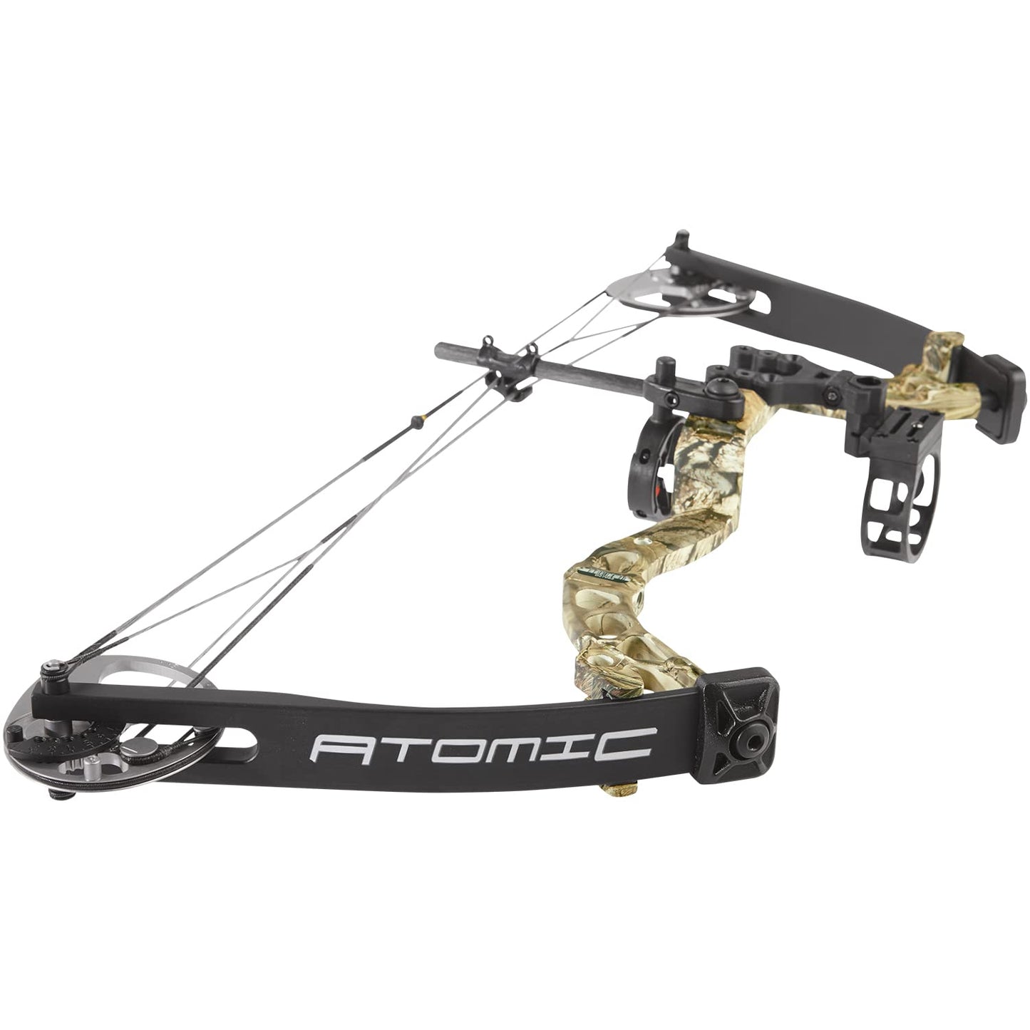 Diamond Archery Youth Atomic Bow - Fully Adjustable Equipped Durable Compound Bow | 6-29 LBS Draw Weight | 12"-24" Draw Length | 191 FPS, Left Hand, Mossy Oak Breakup Country