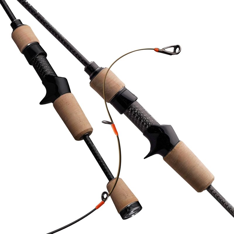 **Titanium-T Ultralight Fishing Rod - Carbon Fiber Spinning & Casting for Trout, 5-6ft, Cork Handle**