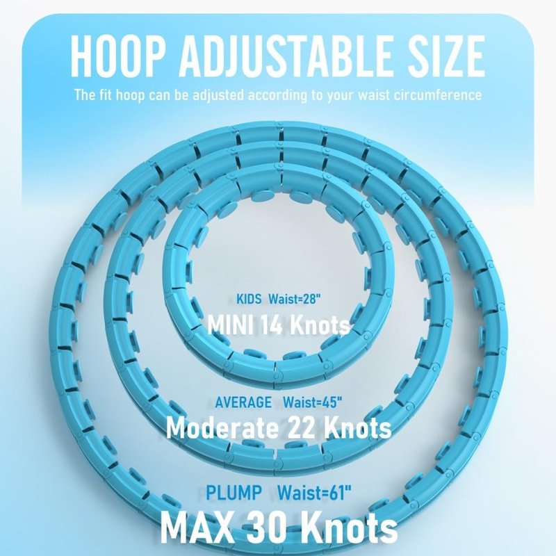 Infinity Weighted Hula Hoop for Adults | 30 Detachable Links for Weight Loss & Fitness