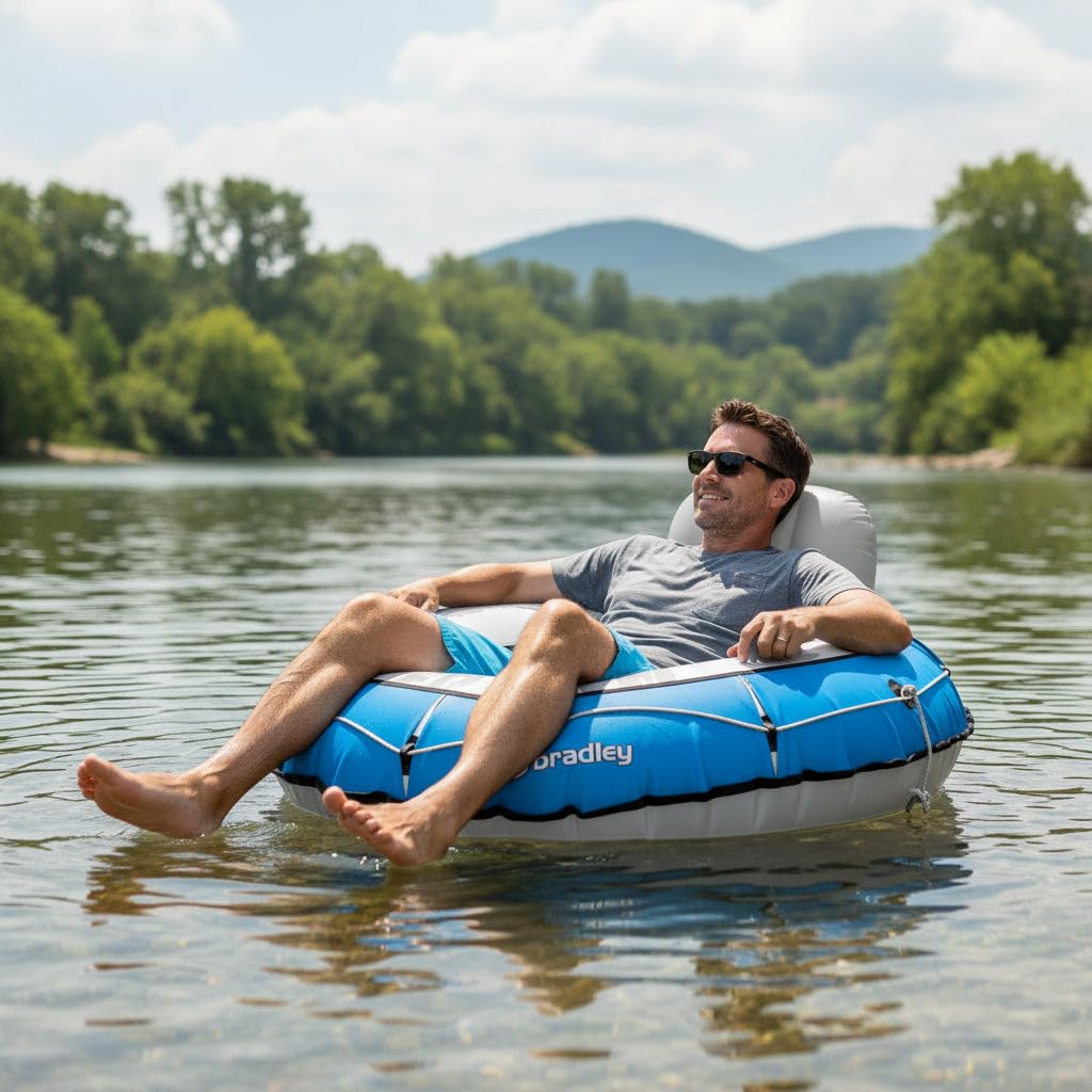 Bradley Heavy Duty River Tube Cover Only – Made in USA – Fits Intex River Run I & Most 53” Inflatable River Tubes – Commercial Grade Canvas Float Cover for River Floating & Rafting