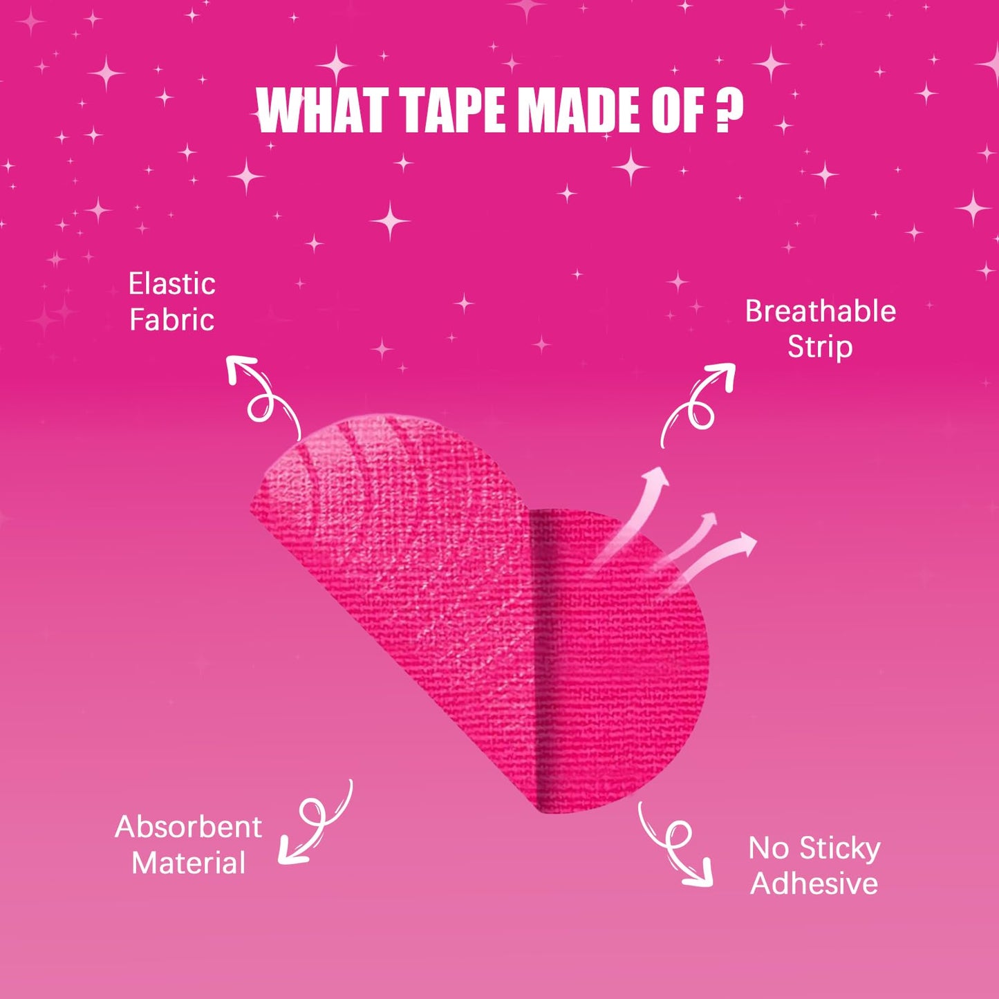 30 Pack Pink Tapes Painless Removal