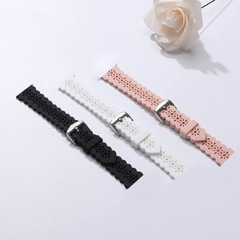 Lamshaw Silicone Lace Replacement Straps Compatible with Garmin Bounce Smart Watch Band, One Size, Silicone, 1