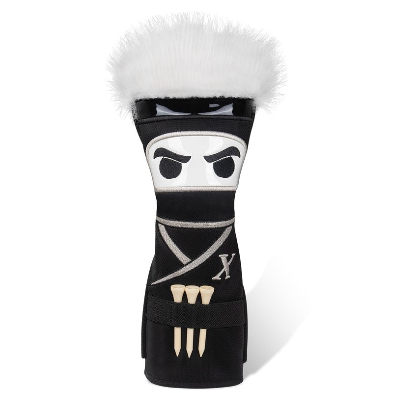 mytag Ninja Golf Club Covers for Woods and Driver, Golf Driver Cover 3 Wood Headcover Hybrid Headcover with Golf Tee Holder, Embossed Synthetic Leather (for Hybrid)