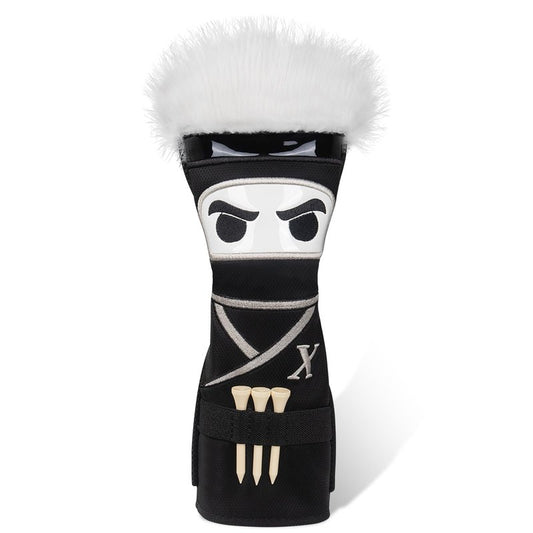 mytag Ninja Golf Club Covers for Woods and Driver, Golf Driver Cover 3 Wood Headcover Hybrid Headcover with Golf Tee Holder, Embossed Synthetic Leather (for Hybrid)