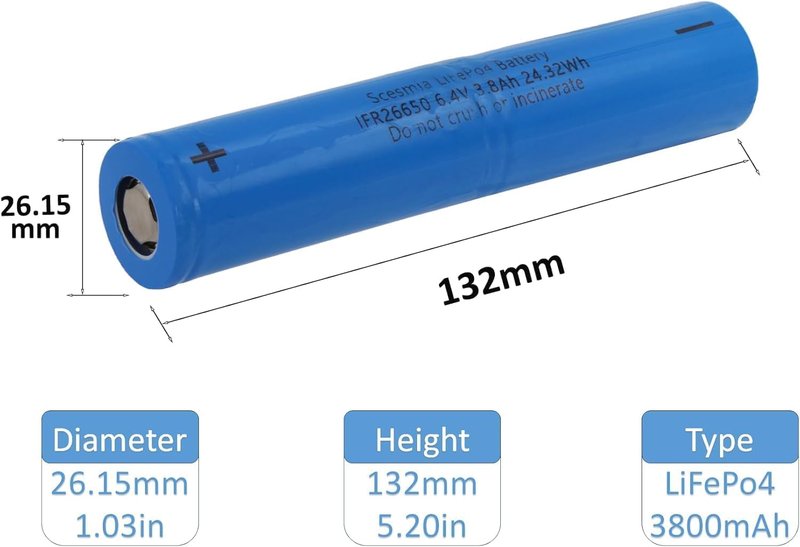 SCESMIA ML150LR Battery Replacement Compatible with Mag-lite ML150LRX,ML150LR-1019,ML150LR-A2155 ILIF-3006526 6.4V/3800mAh