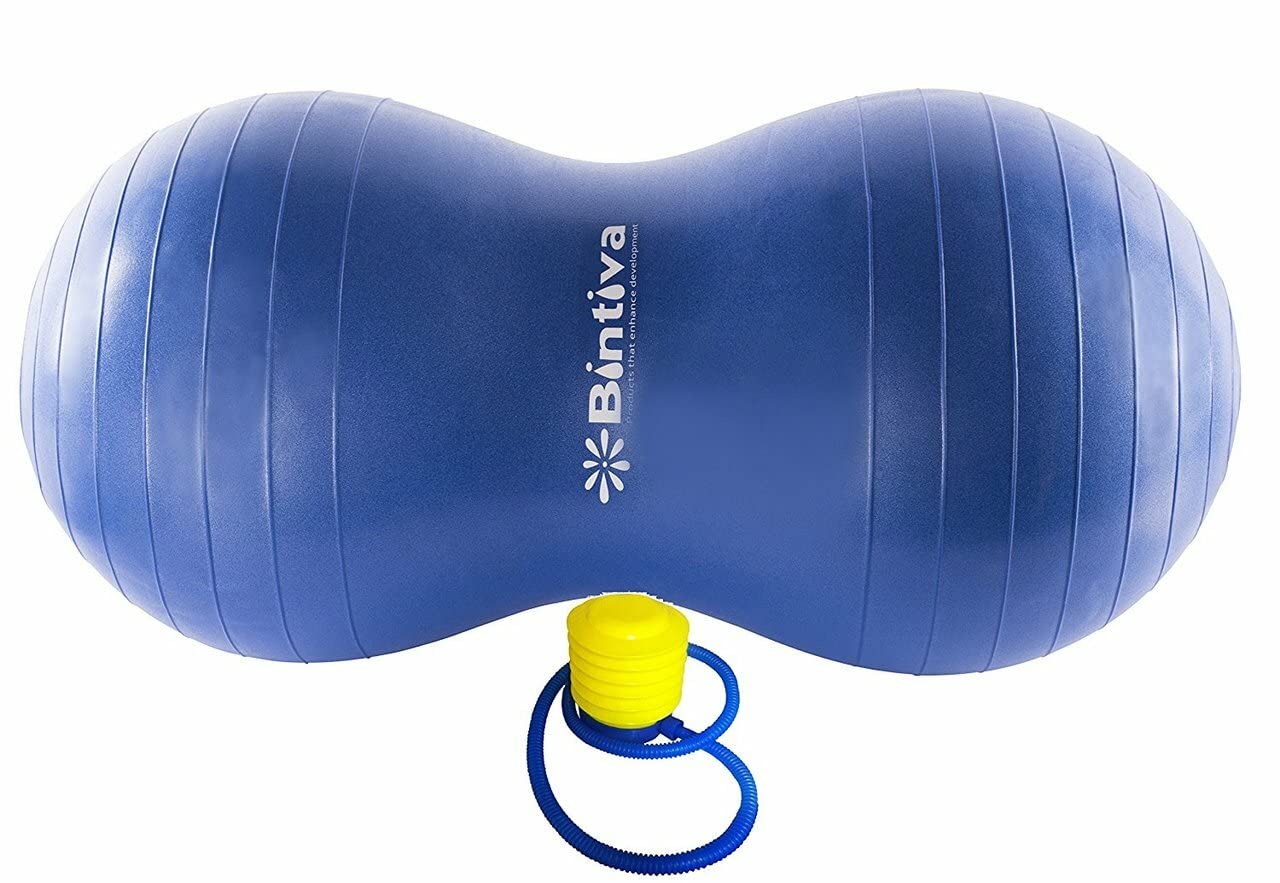 bintiva Peanut Ball, Including a Free Foot Pump, for Labor, Physical Therapy, Fitness, and Exercise