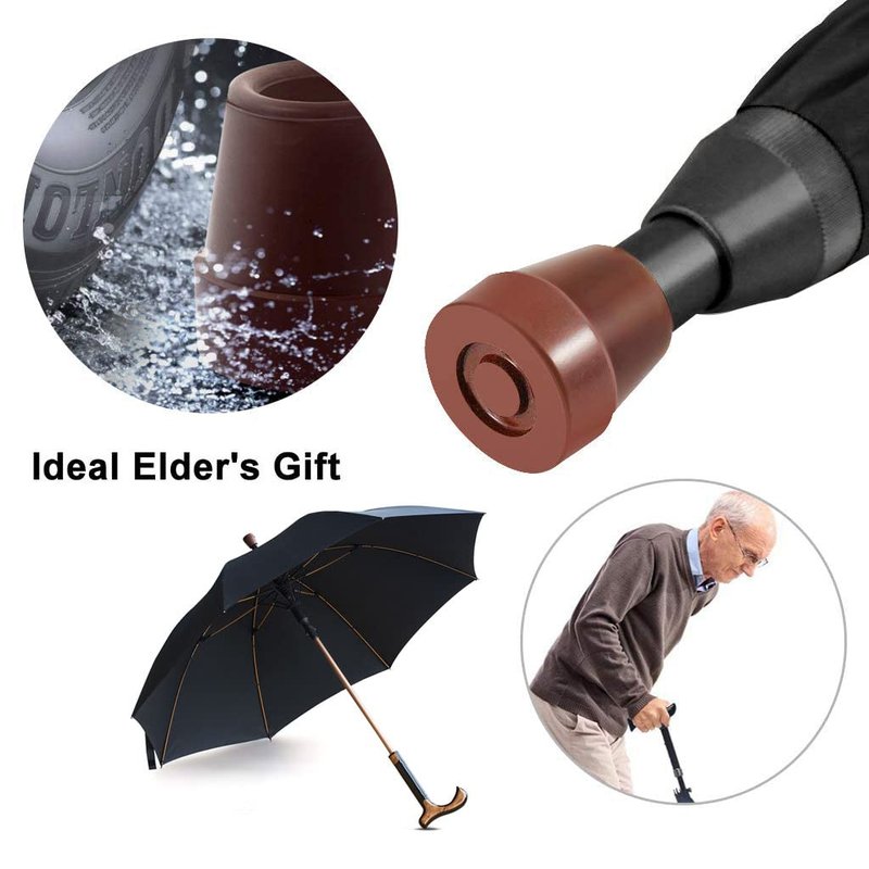 Wrzbest Stick 2-in-1,Self Defense Cane Umbrella Man, Auto Open Long Handle, Large Detachable Sturdy Walking Stick Man Crutch Umbrella for Father's Day,Elderly Men(Upgrade:Black)