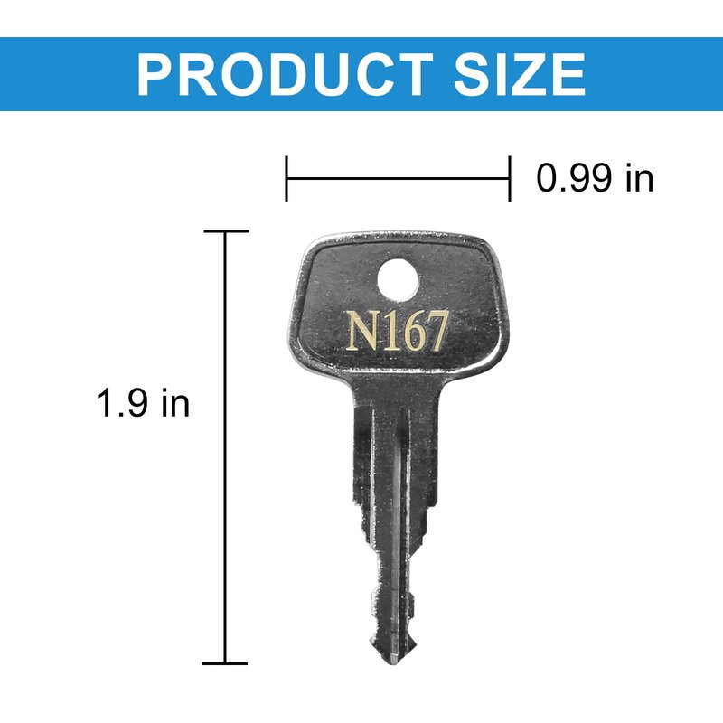 N167 Errebi Key Replacement, Car Rack Replacement Key for Thule Ski,Cargo Box,Roof,Carrier Racks and Crossbars - Codes N167 [2 pcs]