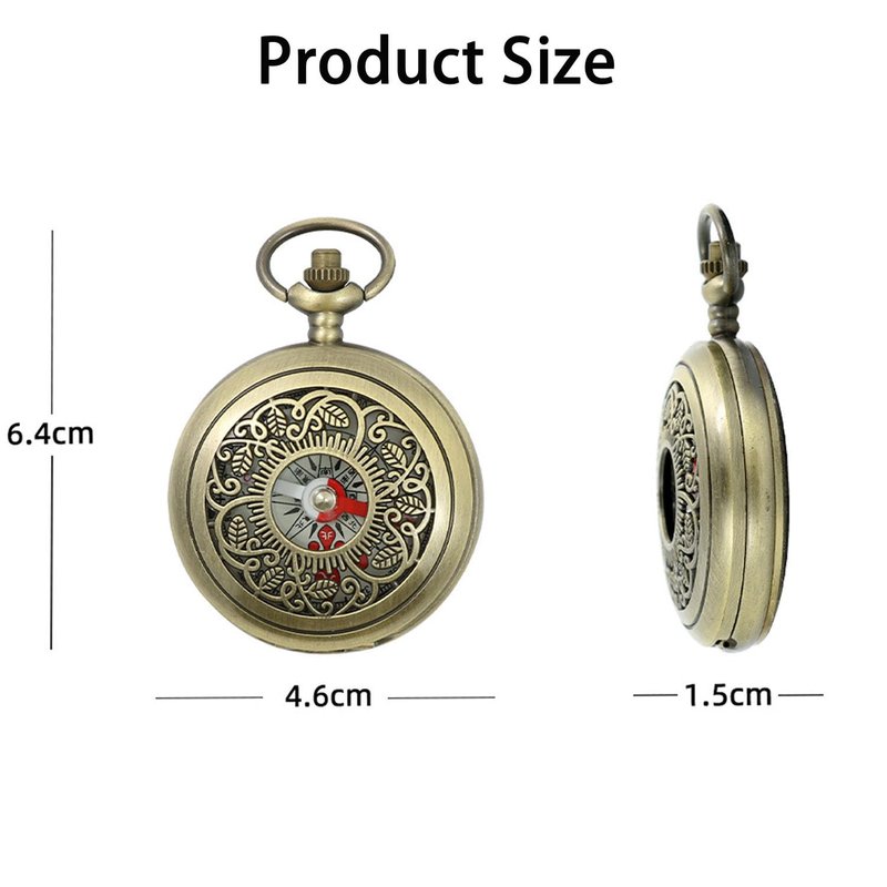 aiGear Retro Pocket Compass, Copper Alloy Compact Portable Waterproof Design for Hiking, Climbing, Camping, Collection and Gift