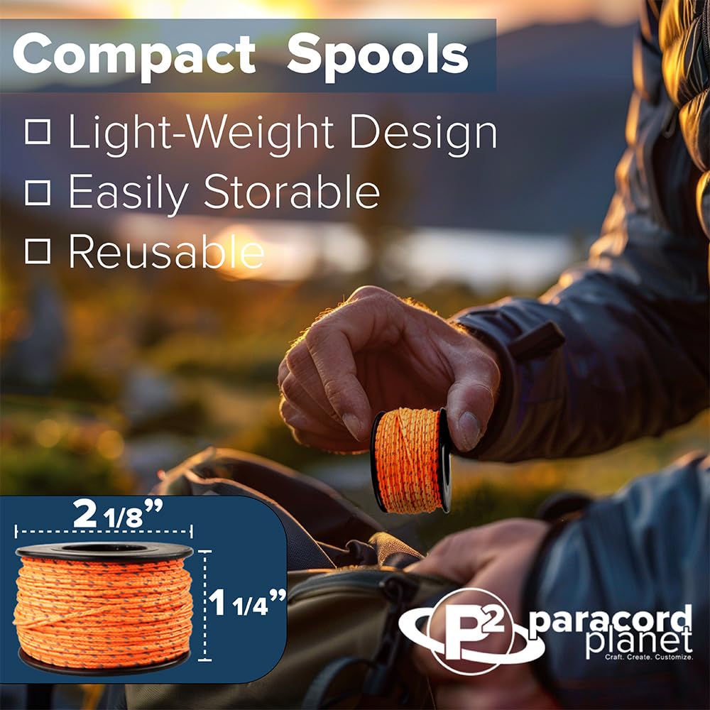 Paracord Planet Nano Cord –Lightweight Nylon Nano Paracord – Great for Arts & Crafts, Home Décor, Camping and More!