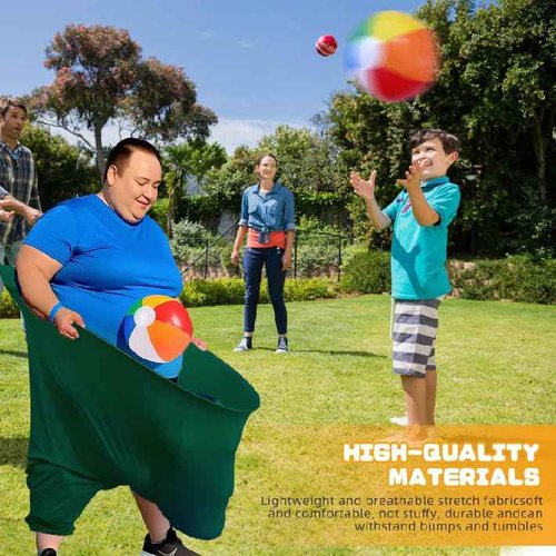 Granny Pants Yard Game Sets(2Pcs), Granny Pants Outdoor Games for Adults and Family, Party Field Day Games with 12 Bouncy Balls, More Balls for Backyard Park Beach (Blue)
