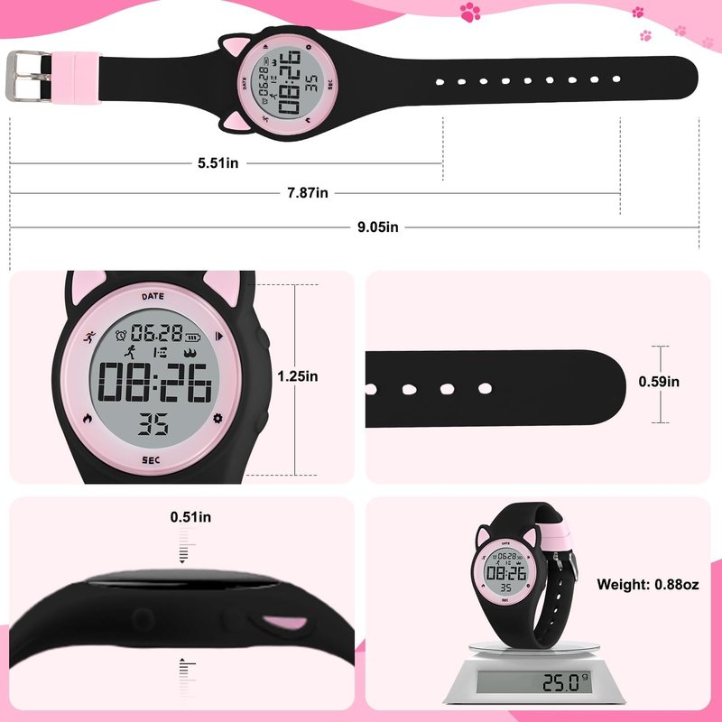 NN BEN NEVIS Kids Watch, Digital Watch for Boys Girls, Sport Watch with Fitness Tracker, Alarm Clock, Stopwatch, No App and Waterproof, Watch for Kids Ages 5-12