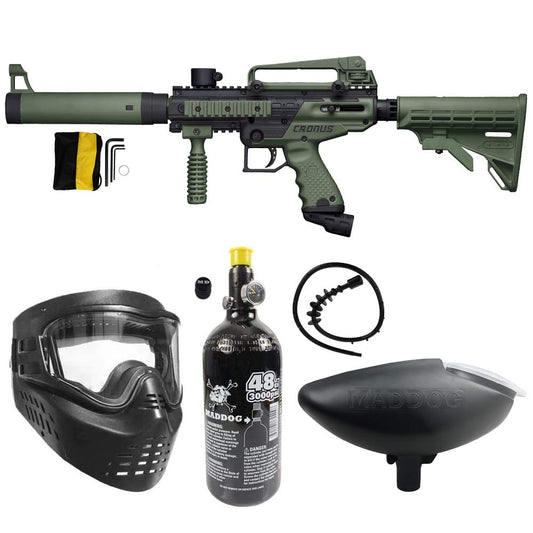 Maddog Tippmann Cronus Tactical Bronze HPA Paintball Gun Marker Starter Package - Black/Olive