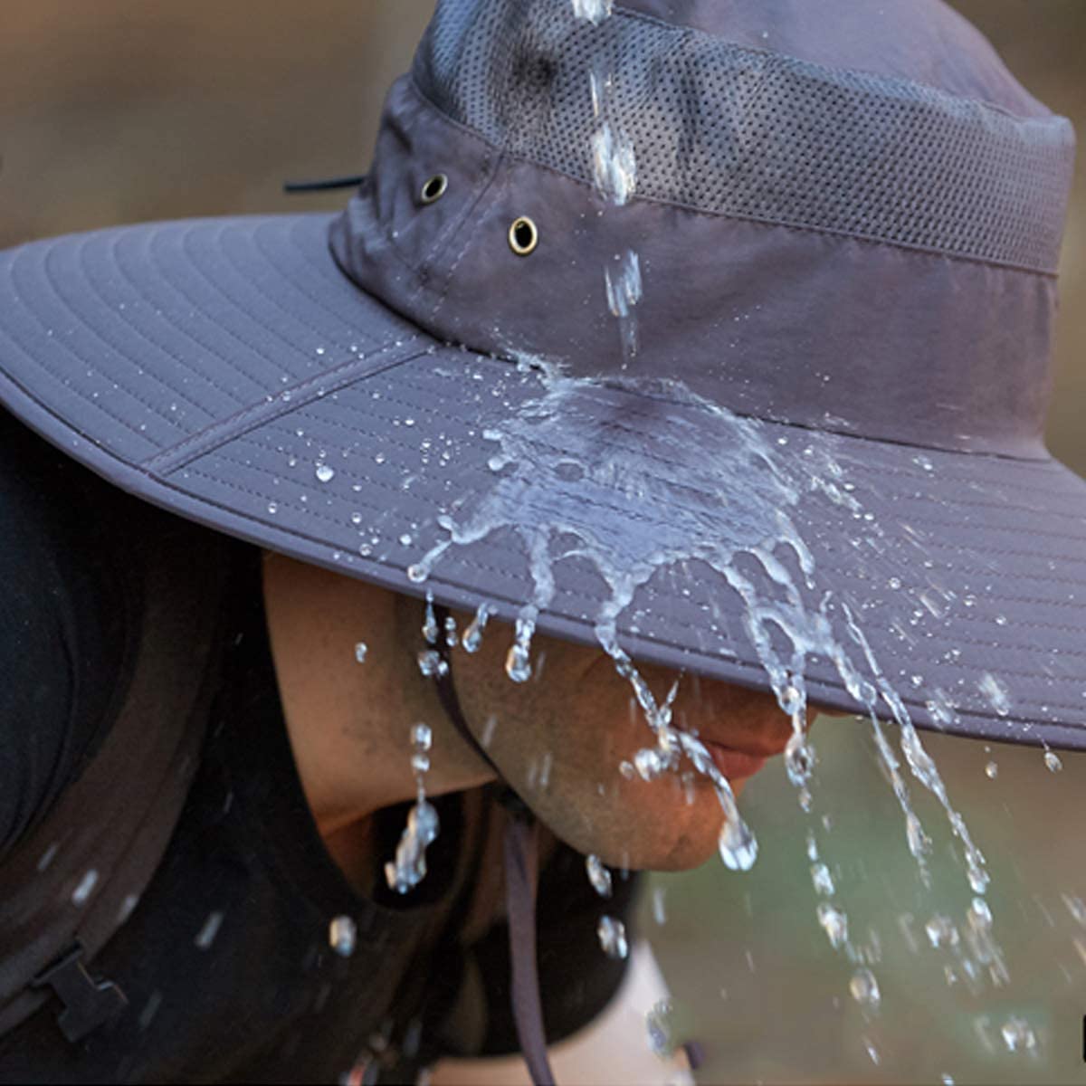 Leotruny Super Wide Brim Bucket Hat UPF50+ Waterproof Sun Hat for Fishing