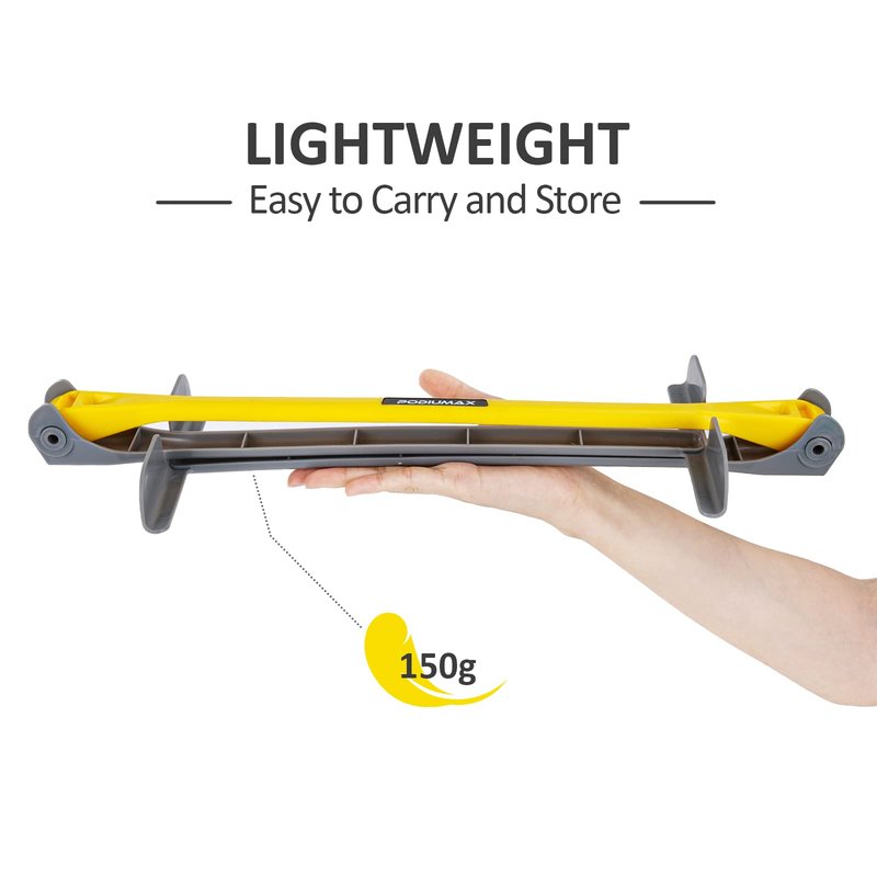 PodiuMax Portable Height Adjustable Sports Training Hurdle (6", 9", 12"), Lightweight, Innovative Foldable Design, Collapsible Safe, 6 per Pack