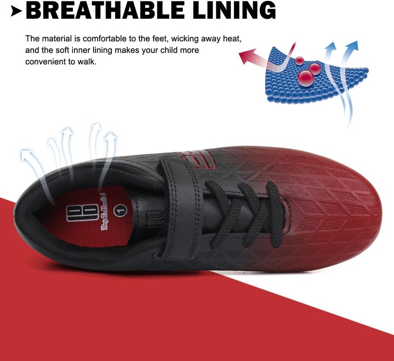 Kids Firm Ground Soccer Cleats - Boys & Girls Athletic Football Shoes | Durable & Comfortable Fit