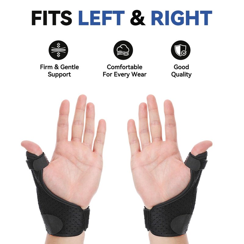 Synalytic Thumb Brace Right Hand or Left Hand for Arthritis Pain and Support, Adjust-to-Fit thumb splint for Men and Women, trigger thumb splint for Pain, Sprains, Arthritis, Tendonitis, De Quervains Tenosynovitis