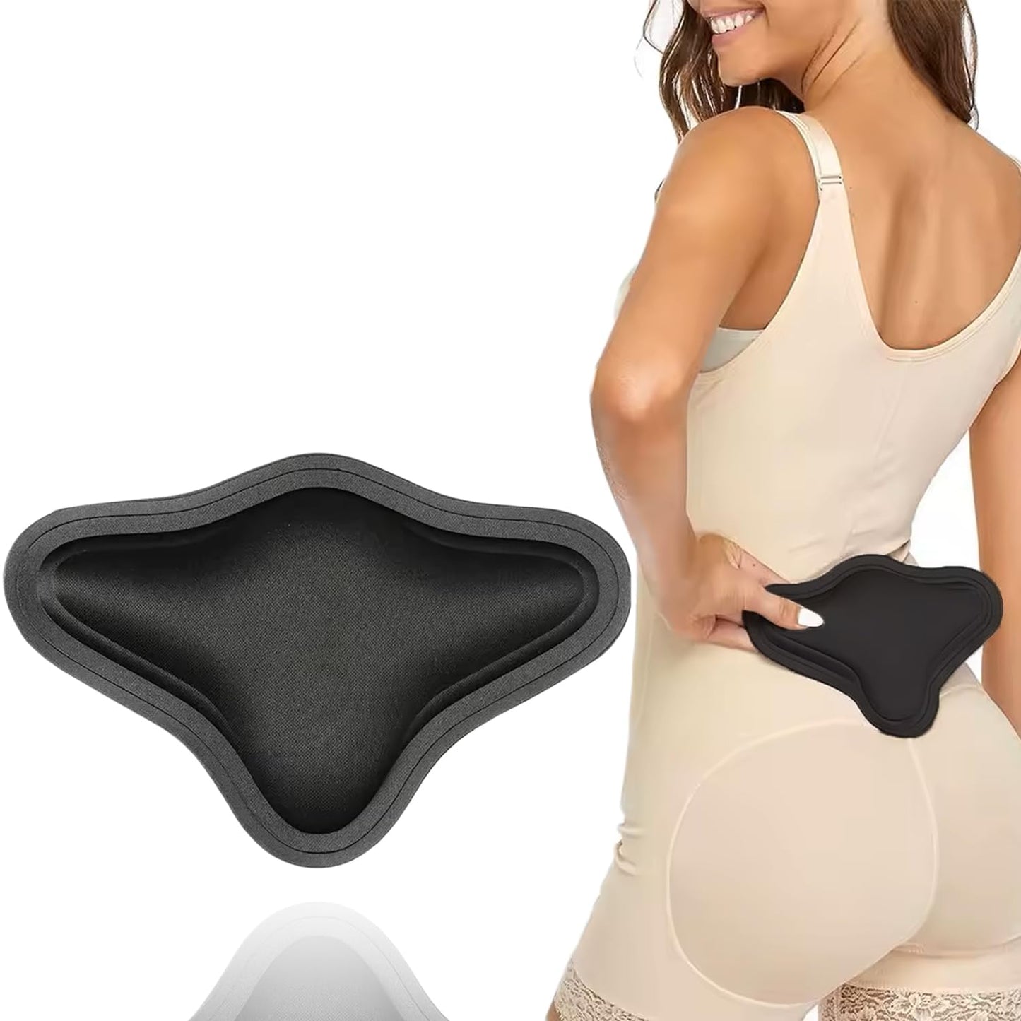 BBL Lipo Foam Back Board for Post-Surgery Recovery - Ergonomic Lumbar Compression Board, Surgeon-Approved Support for Liposuction, BBL, Tummy Tuck & C-Section (8.9" x 5.9" x 0.6", black)