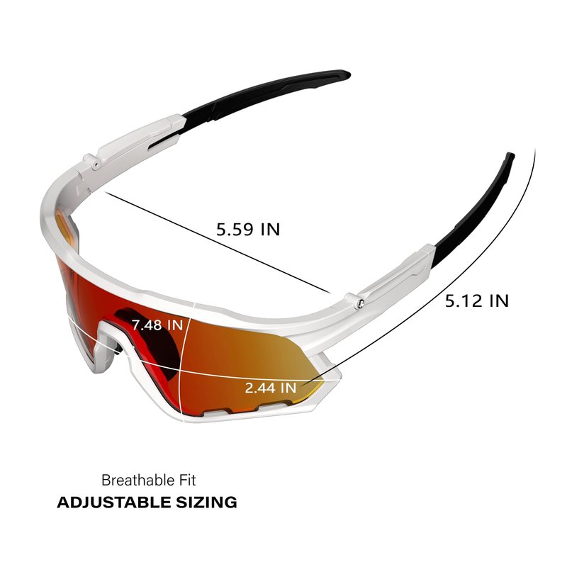 GONTSAM Polarized Cycling Glasses with Photochromic Effect, UV400 Protection, Detachable Sports Sunglasses with Winter Anti-Fog for Men & Women