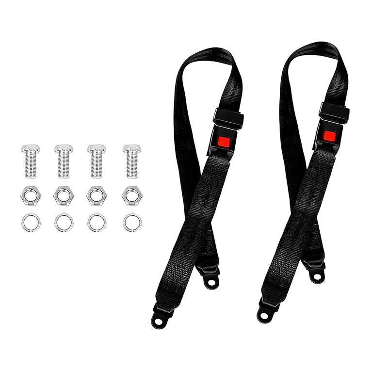 UBasic 2 Pack Universal Golf Cart Seat Belts Kit Adjustable Seat Belt for Club Car Yamaha Golf Cart