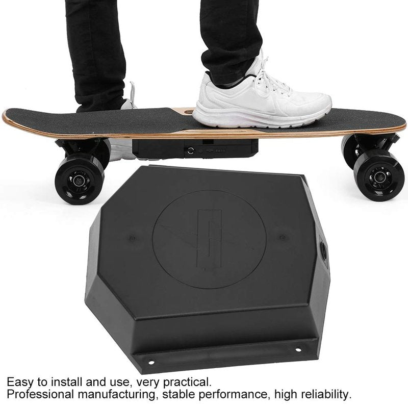 Alomejor Electric Skateboard Battery Case, Separate Design Longboard Battery Enclosure Scratch Plastic Built-in Port for Urban Commuters Daily City Travel