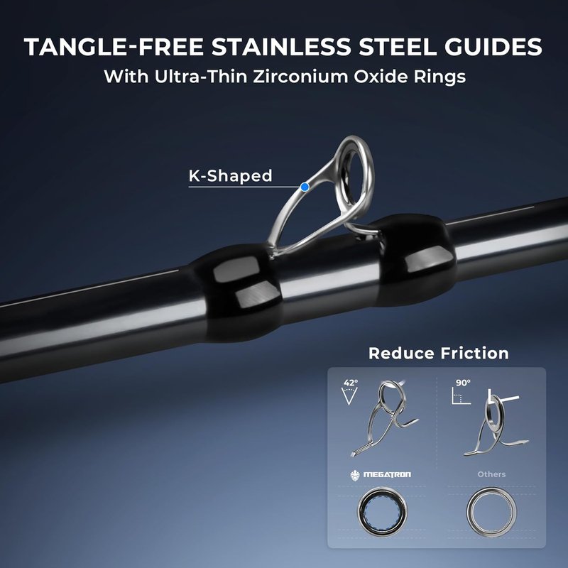 KastKing Megatron Titanium Fishing Rod - IM7 Graphite Telescopic Design | Travel-Friendly for Freshwater & Inshore Fishing