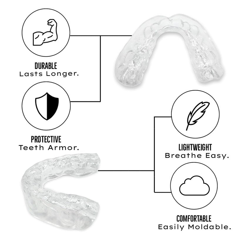 Zero-G Sports Mouthguard Clear 1-Pack - Adult Size - Boil & Bite - Basketball, Football, Soccer, Baseball, Hockey, Lacrosse