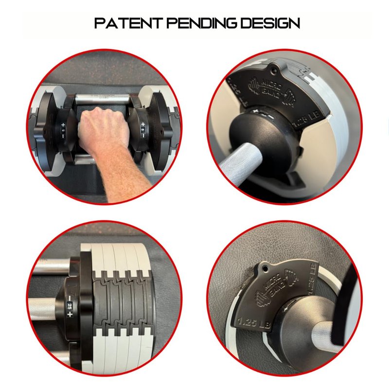 Micro Gainz 1.25LB Magnetic Weight Attachment for Nuobell Style Adjustable Dumbbells, Choose 2 or 4 Piece Magnetic Weight Plates, Ideal for Micro Loading Dumbbells, Made in USA (4 Piece Set)