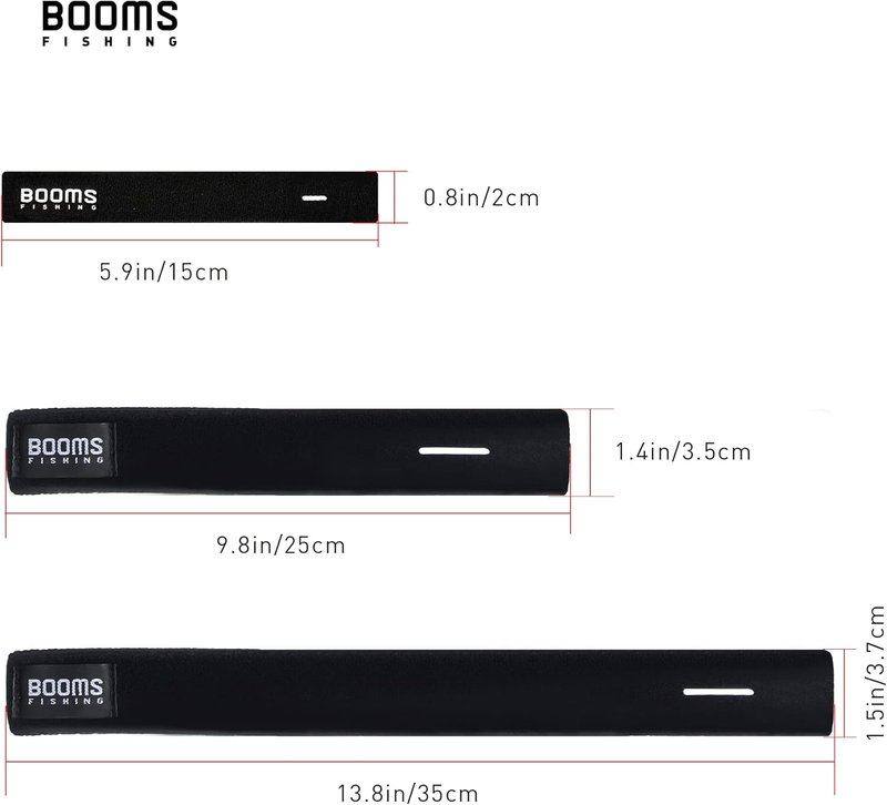 Fishing Rod Wraps - Booms Fishing RS3 Hook & Loop Straps for Casting, Spinning & Fly Rods | Adjustable Size