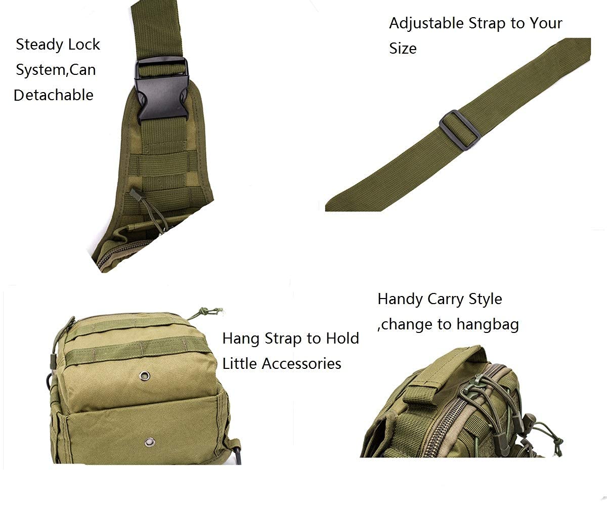 Esbuy Tactical Backpack Outdoor Shoulder Bag Satchel Sling Chest Packs Daypacks