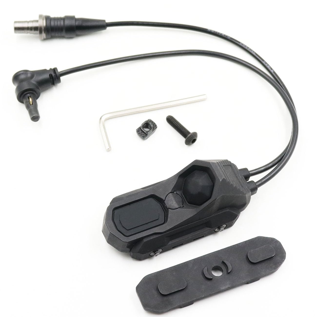 LThyzszb Tactical Dual Remote Pressure Switch Compatible with Crane Laser & SF M300/340/M600/640DF Weapon Lights and Lasers (Crane Laser Plug-Black)