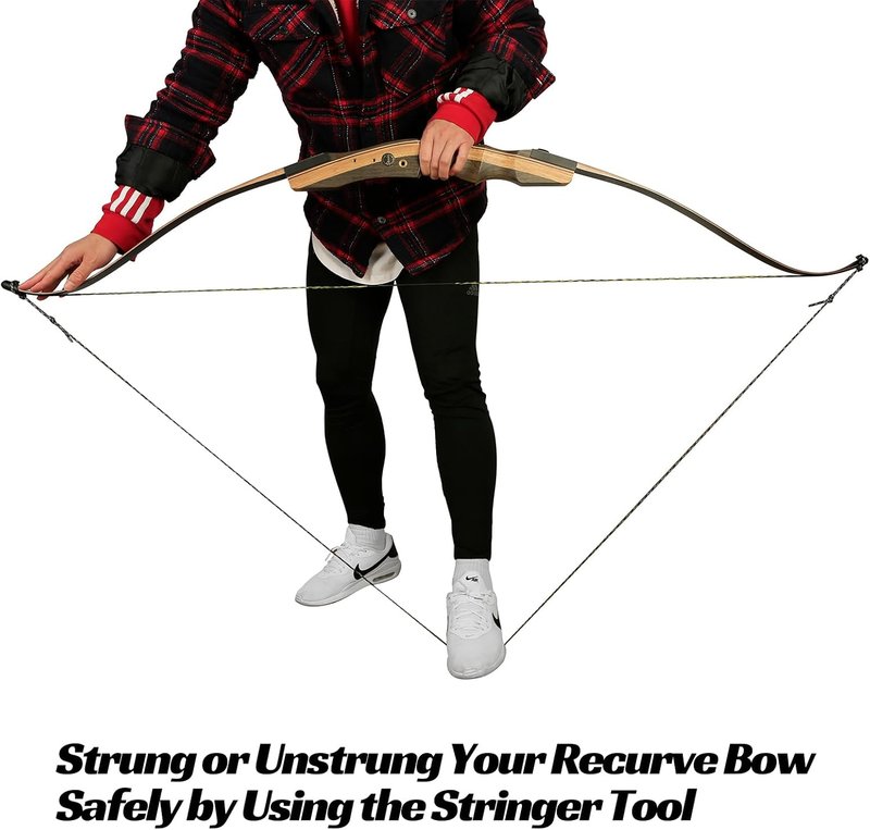 Outdoor Archery Takedown Recurve Limbs - 20-60 lbs Replacement for 62" & 66" Wooden Bows with Hand-Screw Bolts