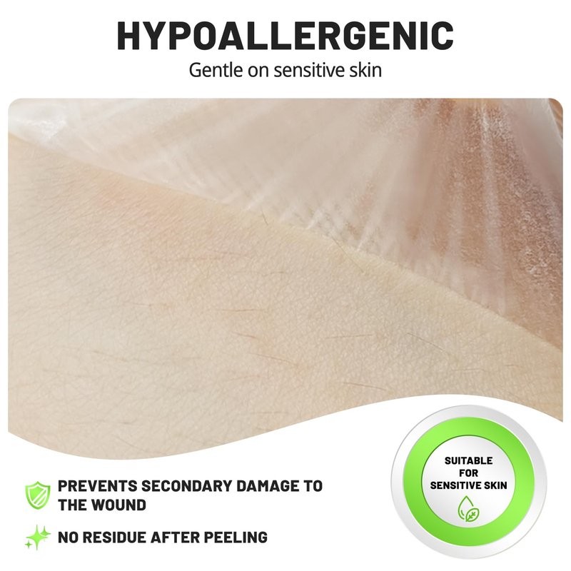 Hysimedy Transparent Film Dressing 2.3x2.7 inch 50 Packs Waterproof Clear Bandages for Swimming, Showering, Post Surgical, IV Shield, Tattoo Aftercare Bandages Shower Shield Wound Cover