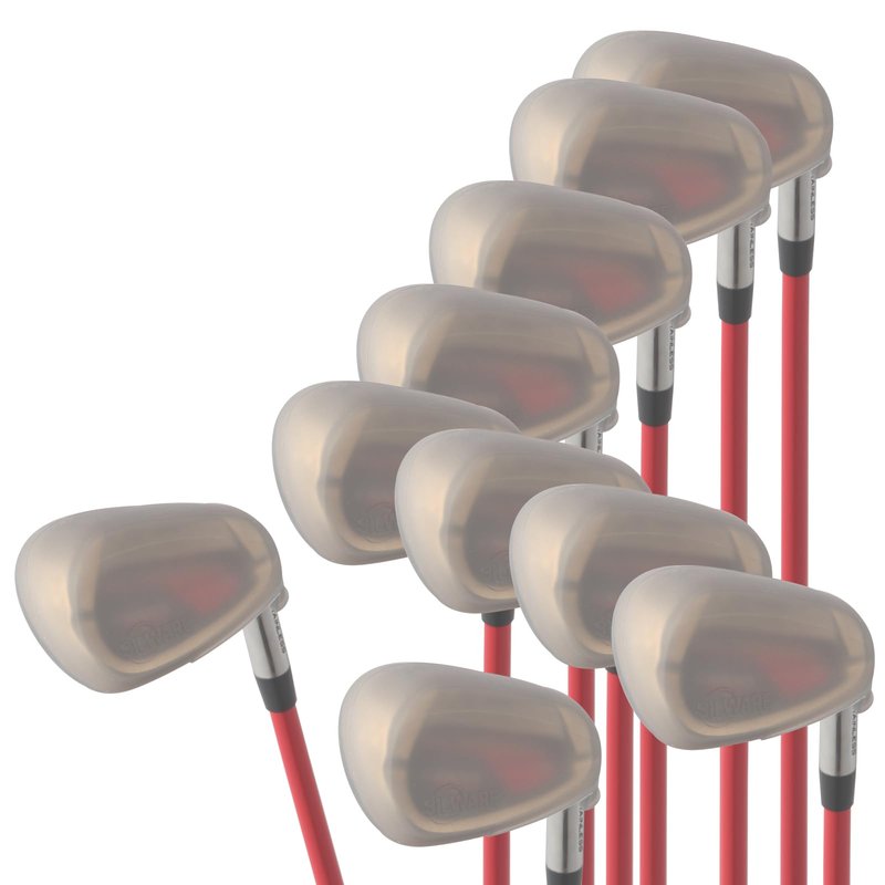 SILWARE Silicone Golf Club Head Protective Cover 10pcs (Black)