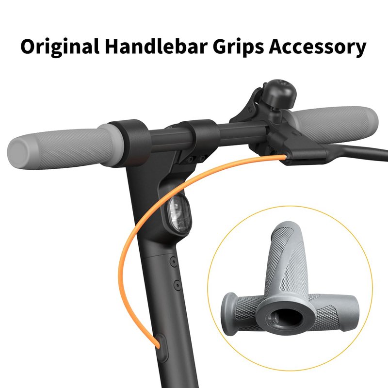 1 Pair Handlebar Cover for Segway Ninebot F20/F25/F30 plus/F40/D18/D28 Electric Scooter Foldable Skateboard F Series Gray Handle Bar Grip Replacement Original Accessories