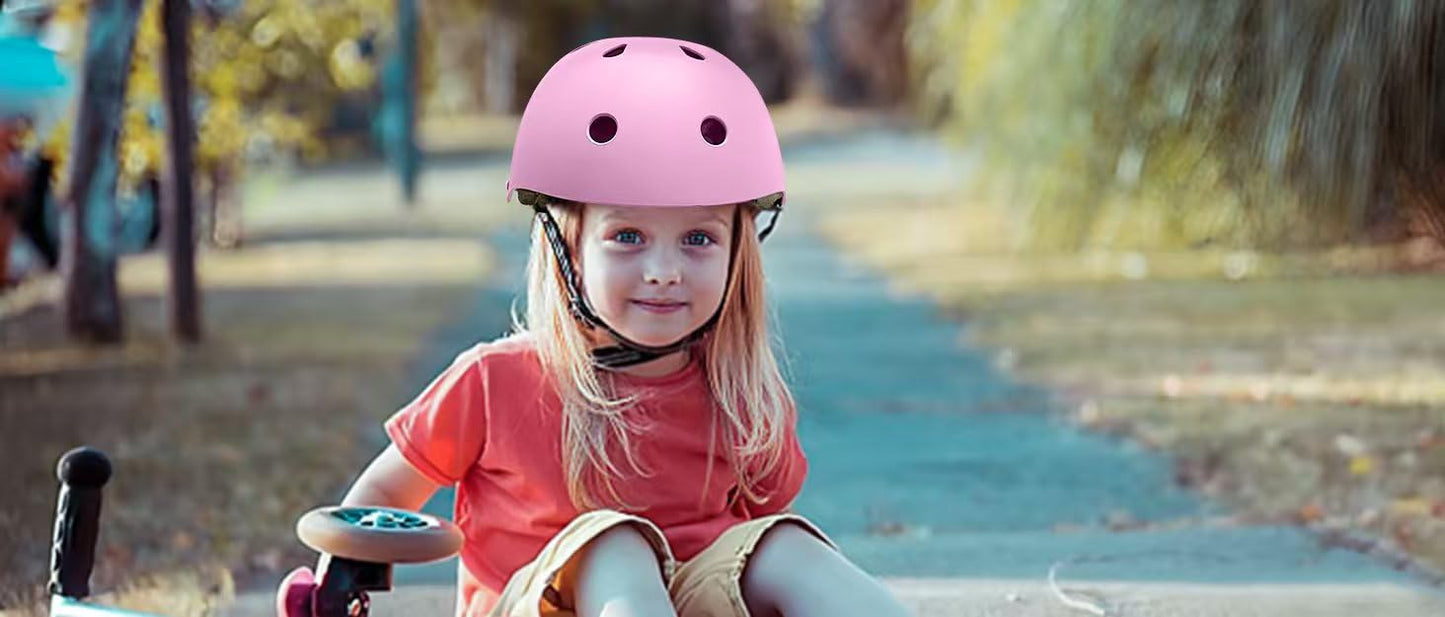 JeeFree Adjustable Gradient Color Skateboard Helmet for 3-5-8-14+Ages【Toddler Kids Youth Adult】 Girls Boys Woman.Bike Helmet for Multi-Sports Cycling Bicycle Scooter Inline Roller Skate Rollerblading