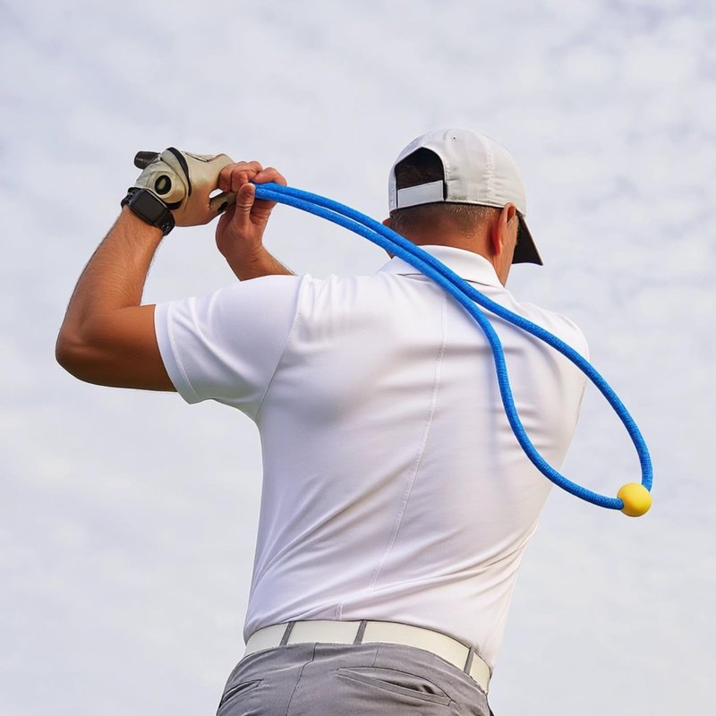 Golf Rope Swing Trainer, Golf Swing Training Aid for Posture Correction, Warm-Up, Strength Training, 37.9 in / 96 cm Nylon Cord