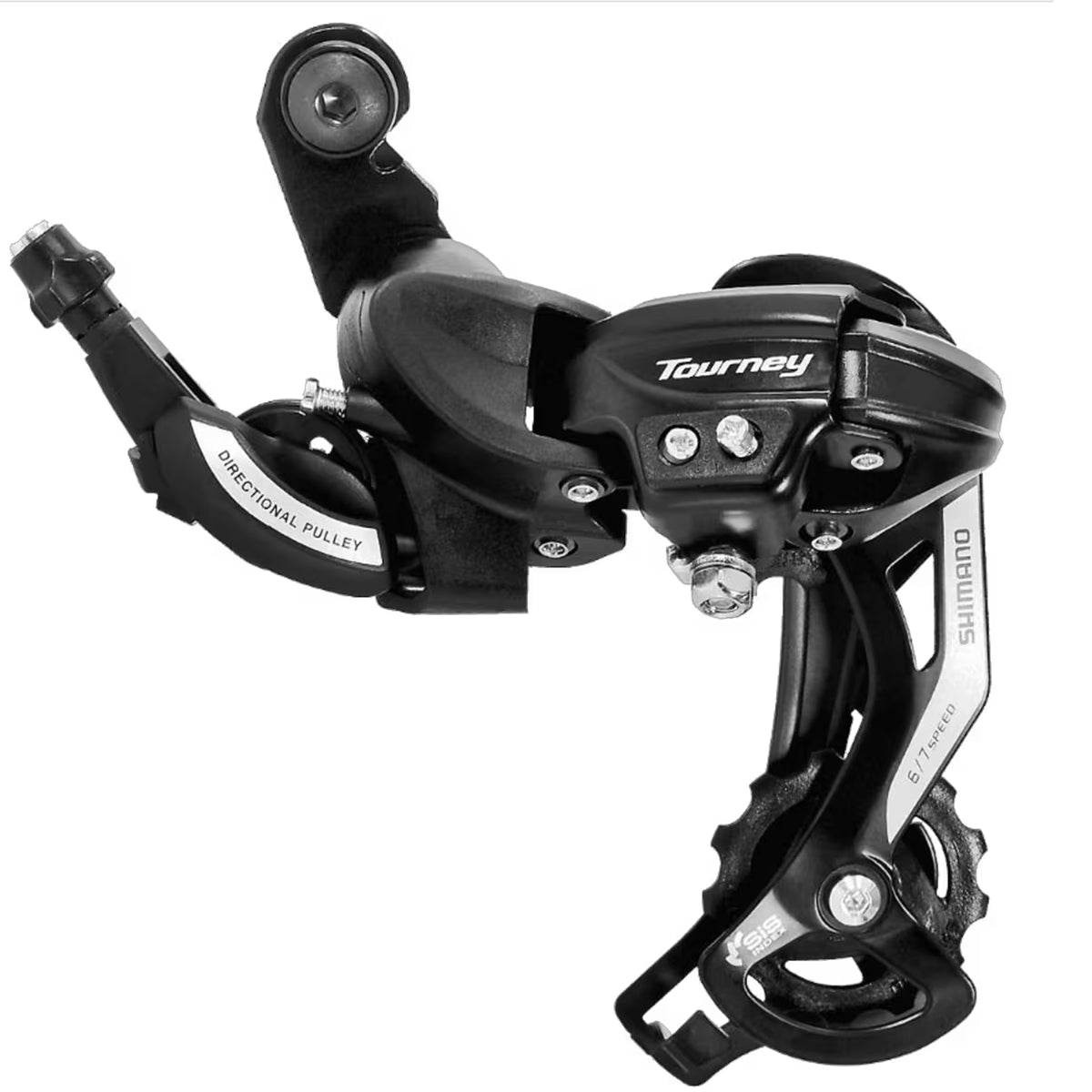 Shimano Tourney Rear Derailleur 6/7-Speed Long Cage Black - Compatible with MTB & Hybrid Bikes