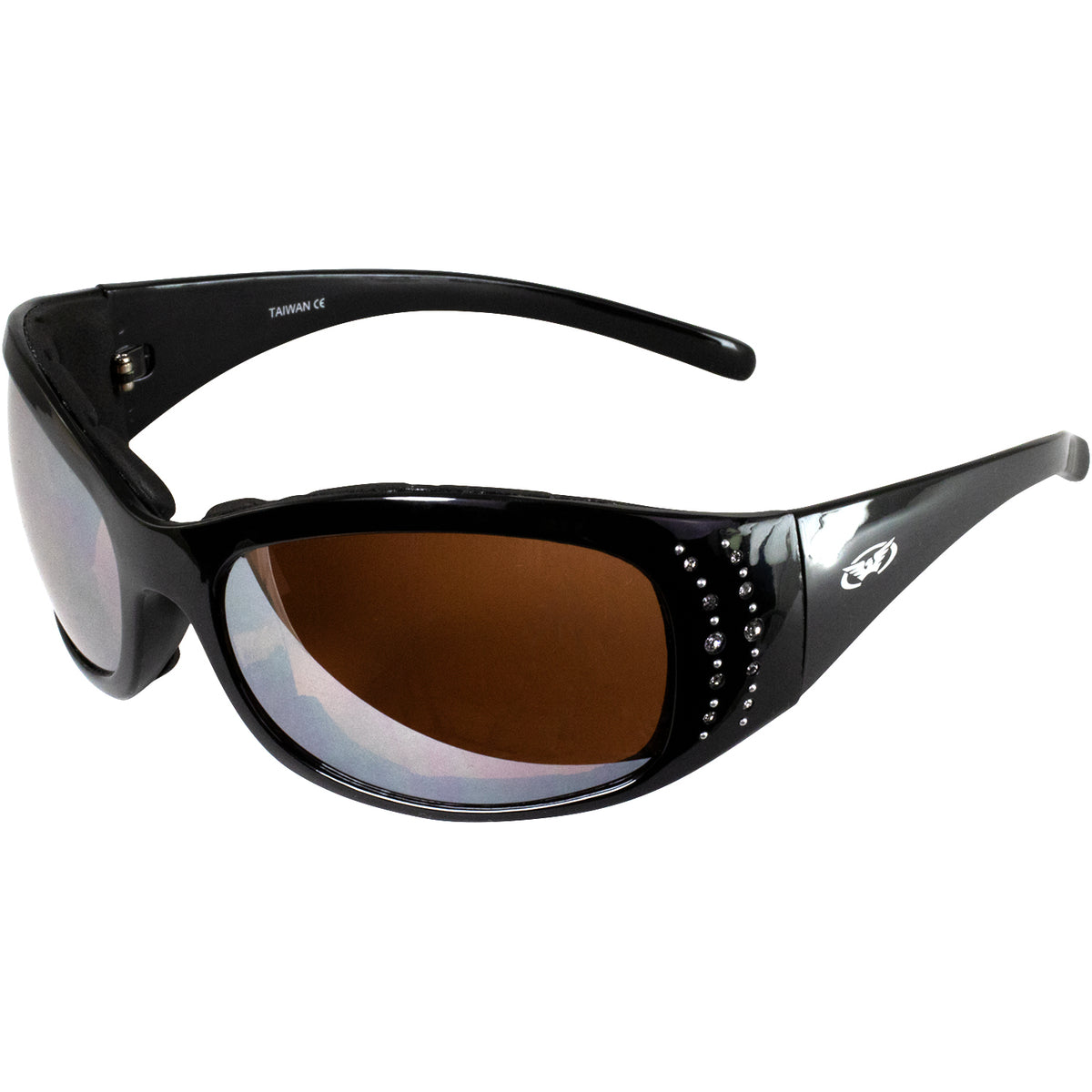 Women's Motorcycle Riding Glasses with Foam Padding and Smoke Lens
