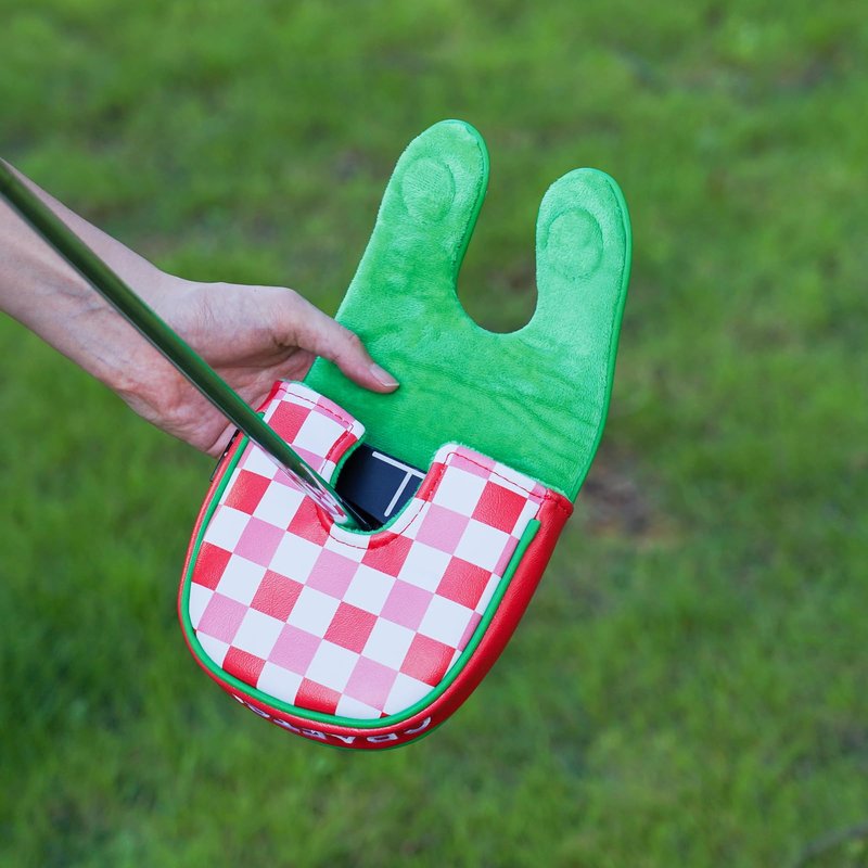 Craftsman Golf Club Cover DF2.1 Checked Putter Cover Center Shaft Putter Headcover Pizza Design Leather Golf Mallet Putter Cover