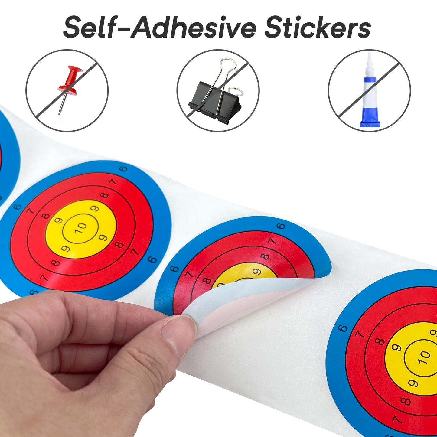 Guyuyii 3" Self-Adhesive Target Stickers for Shooting Range