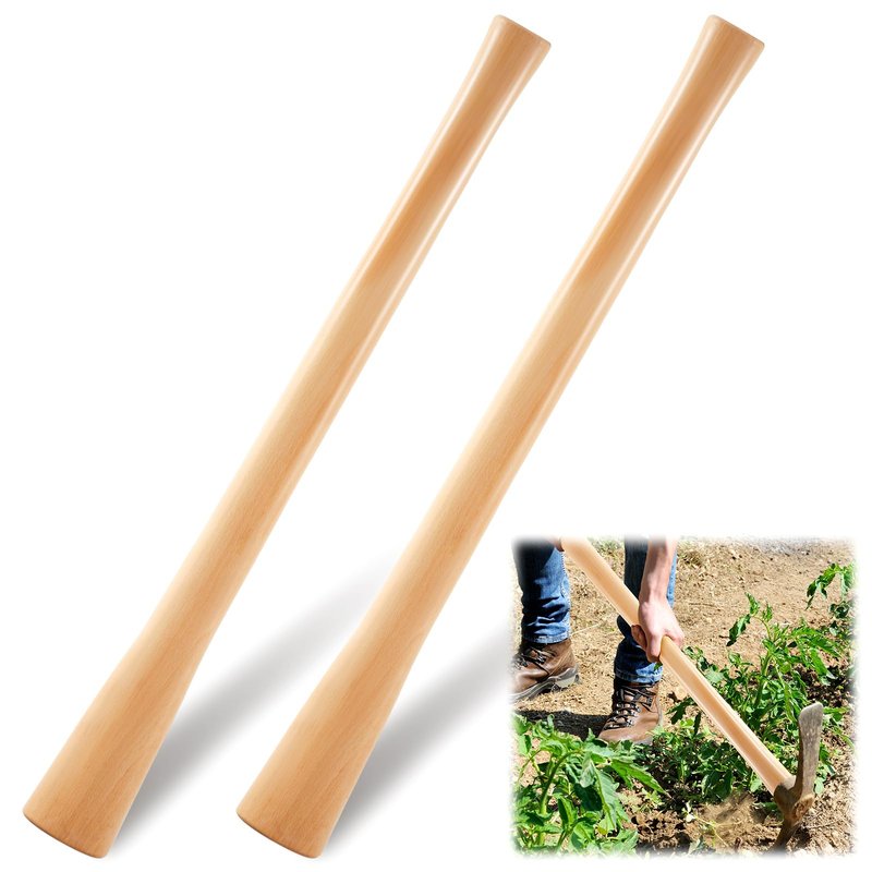 Bucherry 1 Pcs 35 Inches Pickaxe Handles Beech Wood Handles Replacement Tool Set for Heavy Duty Pick Axe, Mattock Heads, for Gardening, Landscaping, Yard and Outdoors Work